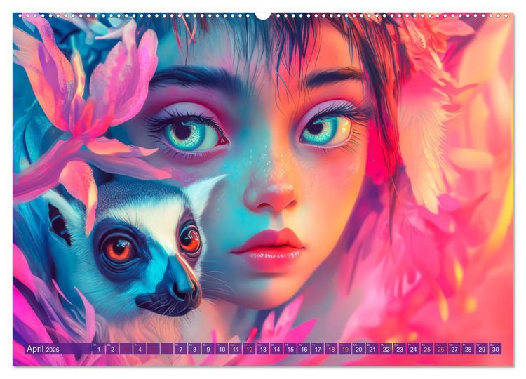 Produktbild: Magische Liebe - Mensch und Tier (hochwertiger Premium Wandkalender 2026 DIN A2 quer), Kunstdruck in Hochglanz