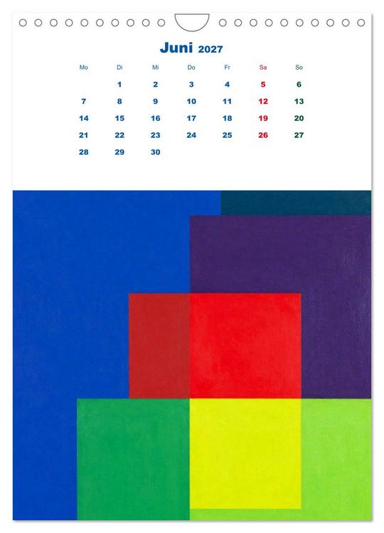 Produktbild: Minimal Art - Die Kunst des Weglassens + Farbfl&auml;chenmalerei - Reduktion als Ausdruck (Wandkalender 2027 DIN A4 hoch), CALVENDO Monatskalender