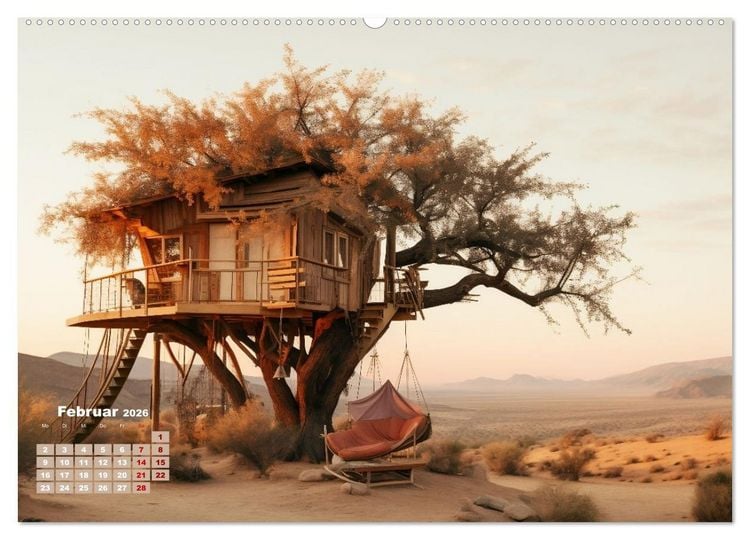Produktbild: Baumh&auml;user - Traumhafte Luftschl&ouml;sser (Wandkalender 2026 DIN A2 quer), CALVENDO Monatskalender