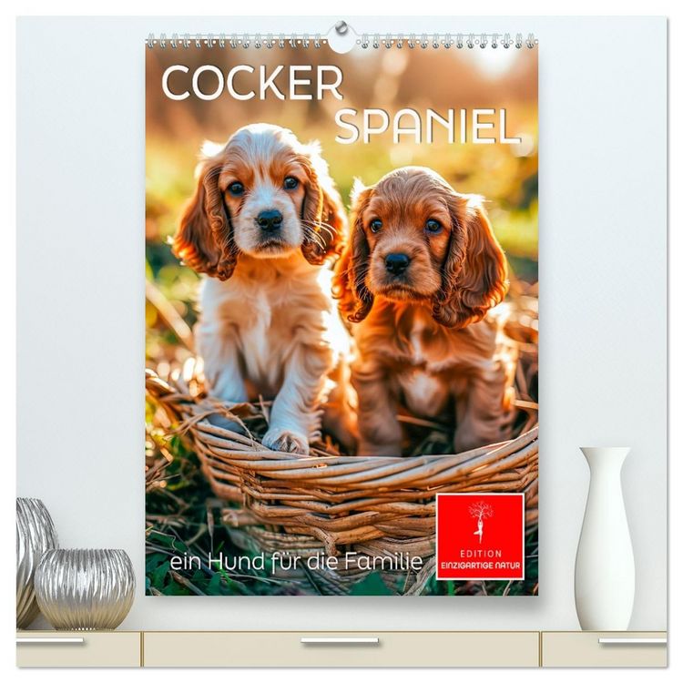 Produktbild: Cocker Spaniel - ein Hund f&uuml;r die Familie (hochwertiger Premium Wandkalender 2026 DIN A2 hoch), Kunstdruck in Hochglanz