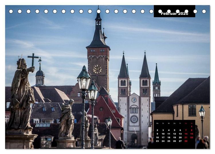 Produktbild: W&uuml;rzburg - Die Perle Unterfrankens (Tischkalender 2026 DIN A5 quer), CALVENDO Monatskalender