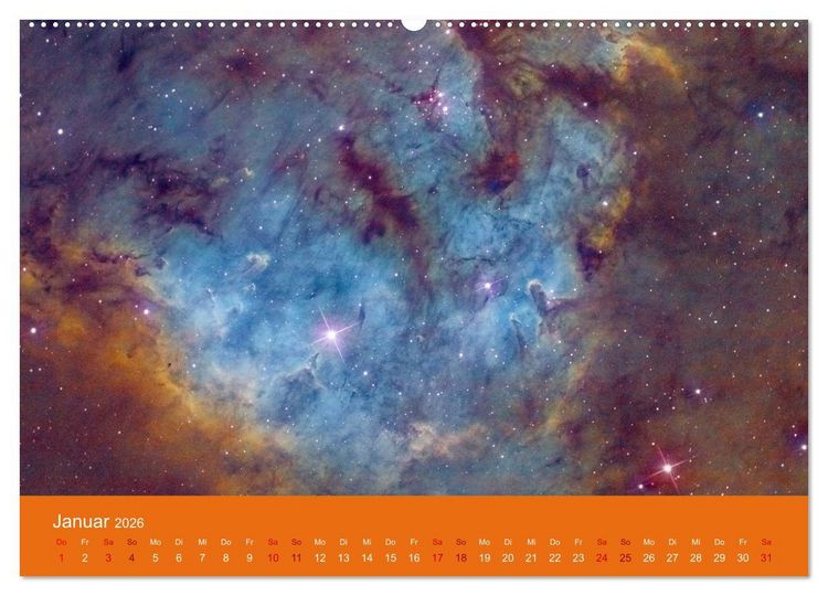 Produktbild: Havel-Sternwarte Weltallkalender (hochwertiger Premium Wandkalender 2026 DIN A2 quer), Kunstdruck in Hochglanz