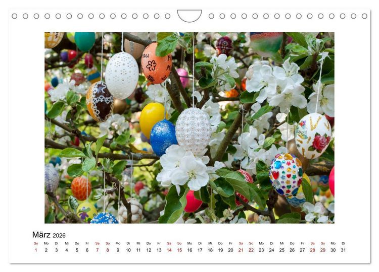 Produktbild: Der Saalfelder Ostereierbaum (Wandkalender 2026 DIN A4 quer), CALVENDO Monatskalender