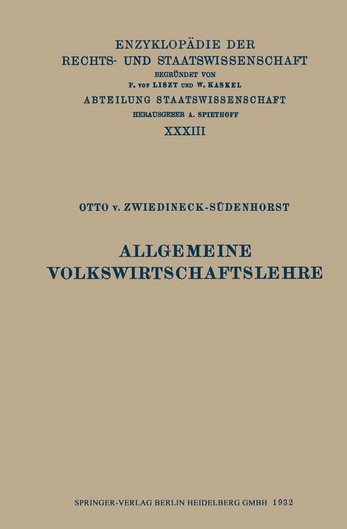 Produktbild: Allgemeine Volkswirtschaftslehre