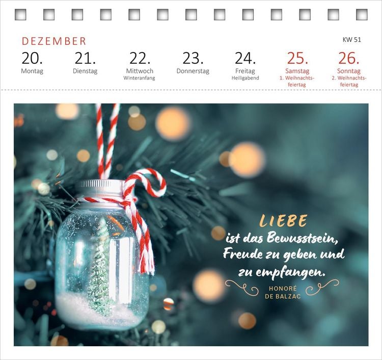 Produktbild: Postkartenkalender 365 Tage Sonne im Herzen 2027
