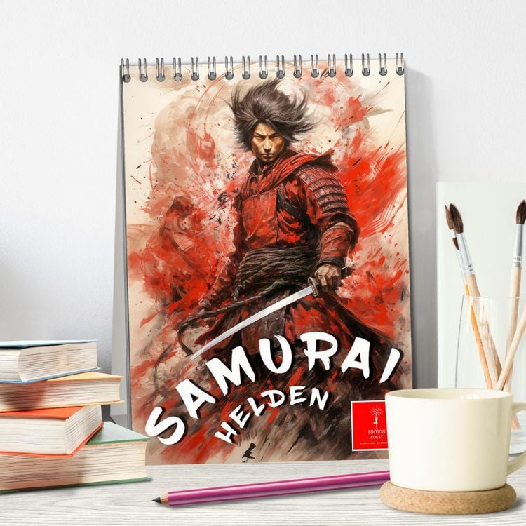 Produktbild: Samurai Helden (Tischkalender 2026 DIN A5 hoch), CALVENDO Monatskalender