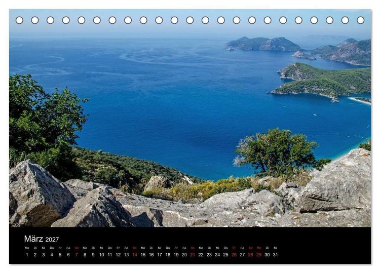 Produktbild: T&uuml;rkische Riviera - Entlang der lykischen K&uuml;ste (Tischkalender 2027 DIN A5 quer), CALVENDO Monatskalender