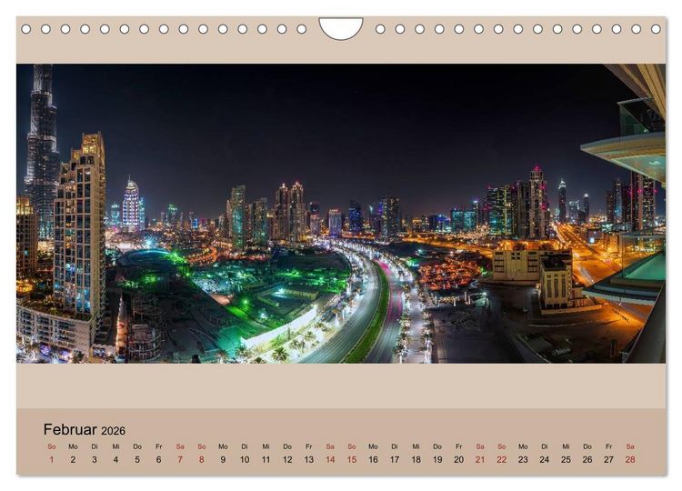 Produktbild: Impressions of Dubai 2026 (Wandkalender 2026 DIN A4 quer), CALVENDO Monatskalender