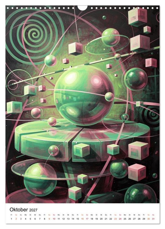Produktbild: Abstracts - Fragmente der Zeit - Auf der Suche nach Menschlichkeit im Datenstrom (Wandkalender 2027 DIN A3 hoch), CALVENDO Monatskalender