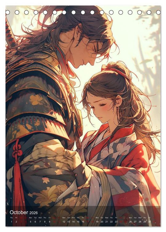 Produktbild: Her Love, His Life and Anime (Desk Calendar 2026 DIN A5 portrait), CALVENDO 12 Month DeskCalendar