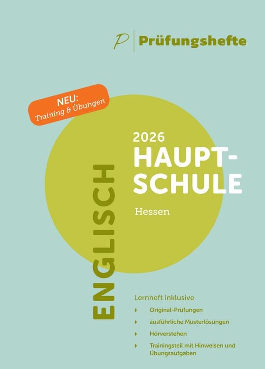 Produktbild: Pr&uuml;fungsheft & Training - 2026 Englisch Hauptschule &ndash; Hessen &ndash; Original-Pr&uuml;fungen und L&ouml;sungen