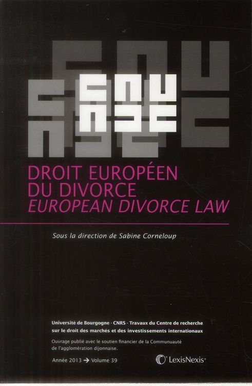 Produktbild: Droit europeen du divorce