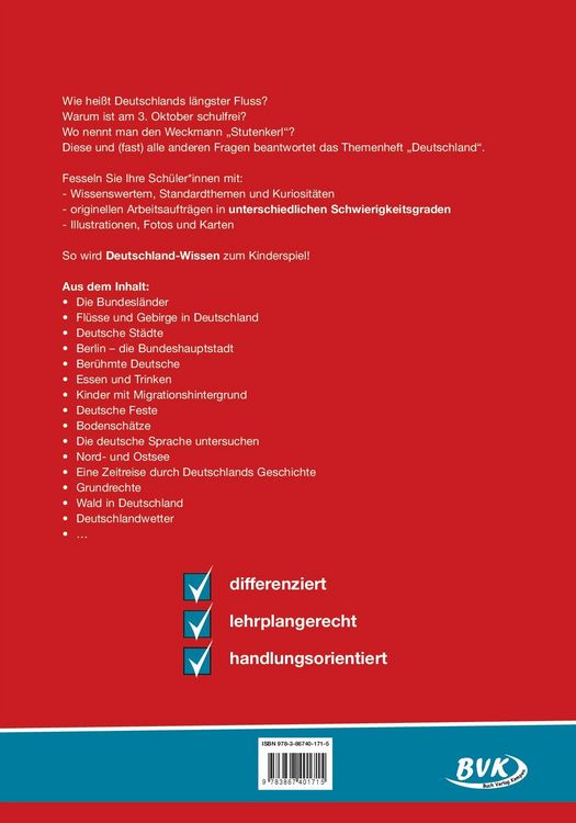 Produktbild: Themenheft Deutschland