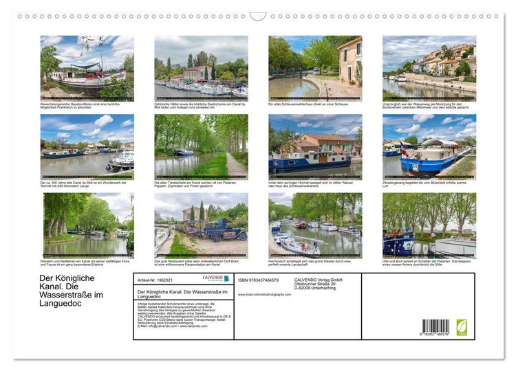 Produktbild: Der K&ouml;nigliche Kanal. Die Wasserstra&szlig;e im Languedoc (Wandkalender 2026 DIN A2 quer), CALVENDO Monatskalender