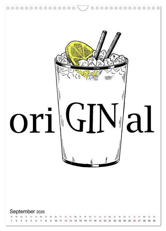 Produktbild: Gin & Tonic - Fun Stuff (Wandkalender 2026 DIN A3 hoch), CALVENDO Monatskalender
