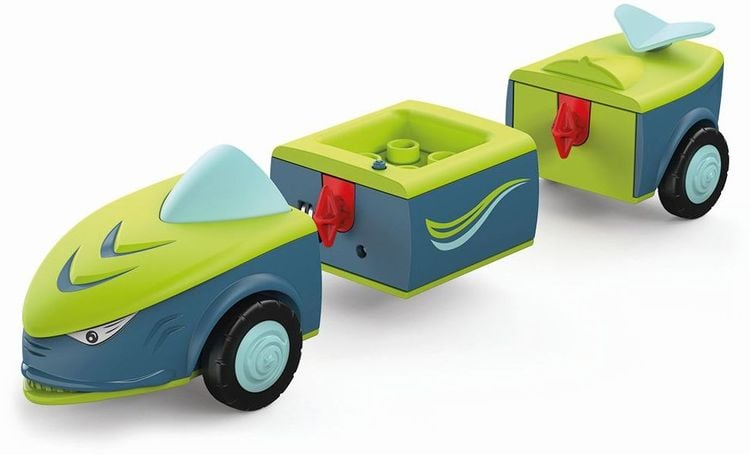 Produktbild: SIKU 0105 - Toddys, Dave Divey, Spielzeugauto mit R&uuml;ckziehmotor/Licht/Sound und Spielfigur, blau/gr&uuml;n
