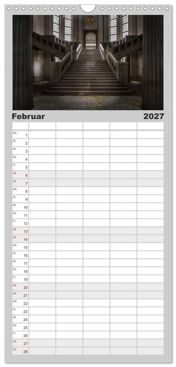 Produktbild: Familienplaner 2027 - Geheimnisvolle Orte - Lost Places mit 5 Spalten (Wandkalender, 21 x 45 cm) CALVENDO