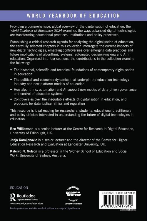 Produktbild: World Yearbook of Education 2024