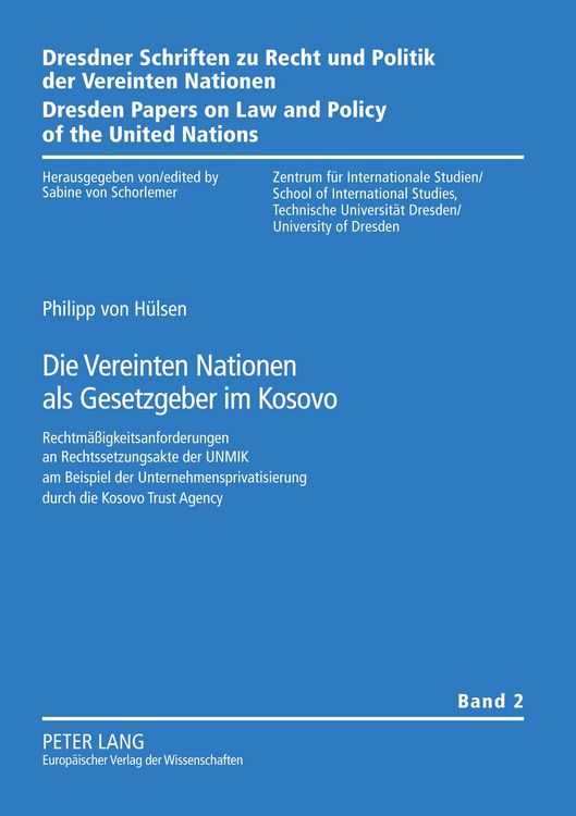 Produktbild: Die Vereinten Nationen als Gesetzgeber im Kosovo