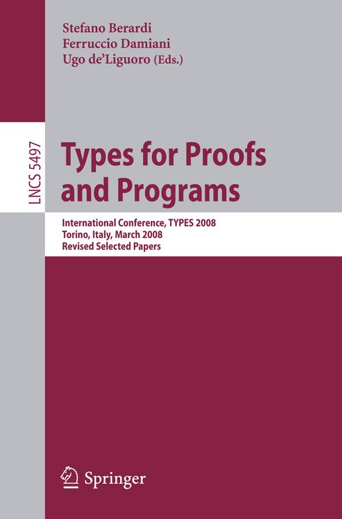 Produktbild: Types for Proofs and Programs