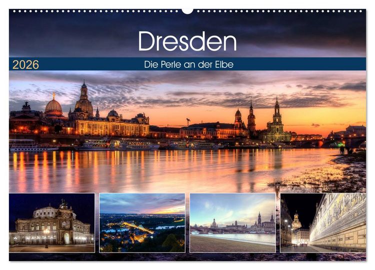 Produktbild: Dresden Die Perle an der Elbe (Wandkalender 2026 DIN A2 quer), CALVENDO Monatskalender