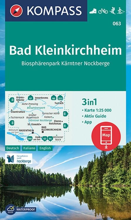 Produktbild: KOMPASS Wanderkarte 063 Bad Kleinkirchheim, Biosph&auml;renpark K&auml;rntner Nockberge 1:25.000