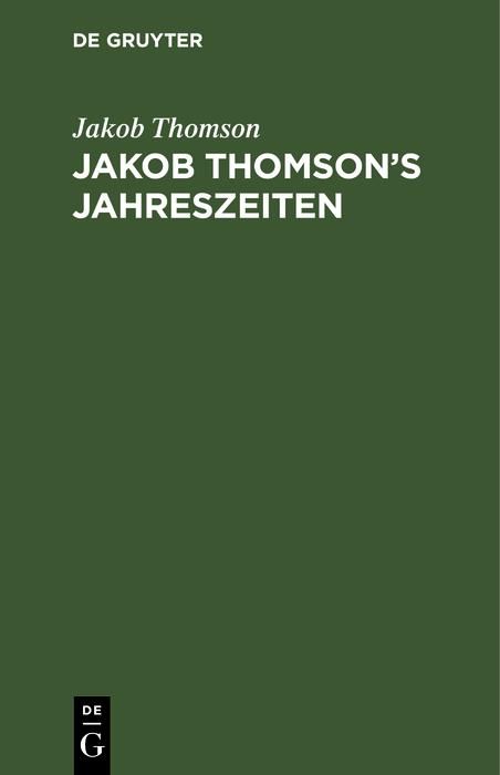 Produktbild: Jakob Thomson's Jahreszeiten