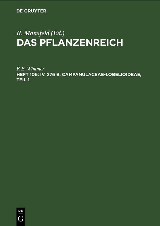 Produktbild: IV. 276 b. Campanulaceae-Lobelioideae, Teil 1