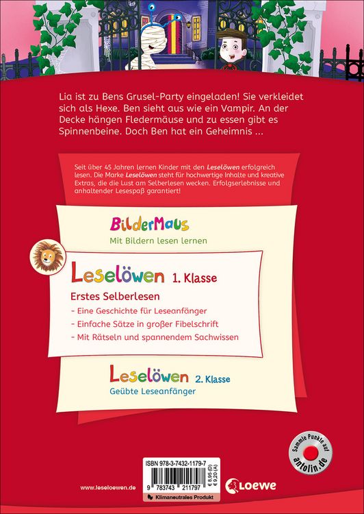 Produktbild: Lesel&ouml;wen 1. Klasse - Willkommen im Spukschloss!