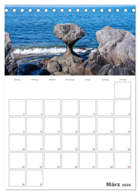 Produktbild: Norwegen - Reiseplaner (Tischkalender 2026 DIN A5 hoch), CALVENDO Monatskalender