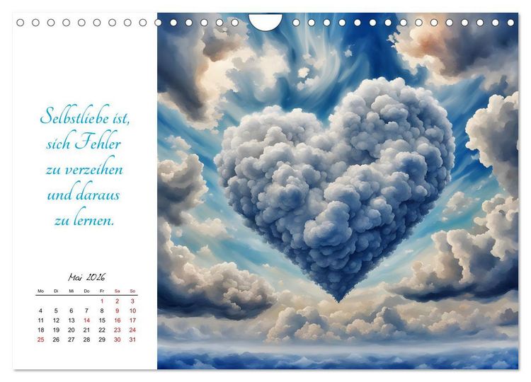 Produktbild: Dein Jahr gef&uuml;llt mit Selbstliebe (Wandkalender 2026 DIN A4 quer), CALVENDO Monatskalender