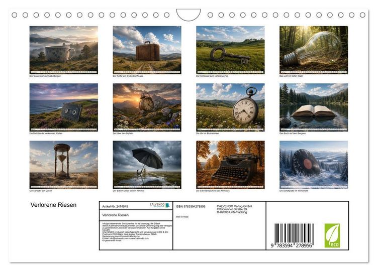 Produktbild: Verlorene Riesen (Wandkalender 2027 DIN A4 quer), CALVENDO Monatskalender