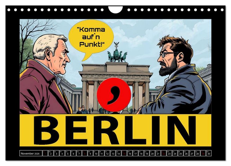 Produktbild: Liebenswerte Berliner Mundart (Wandkalender 2026 DIN A4 quer), CALVENDO Monatskalender