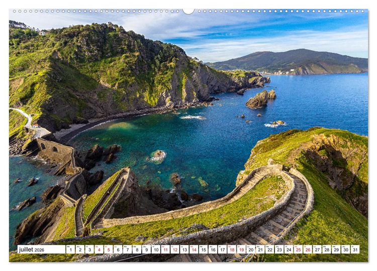 Produktbild: Sublimes paysages d'Espagne (Calendrier mural 2026 DIN A2 vertical), CALVENDO calendrier mensuel