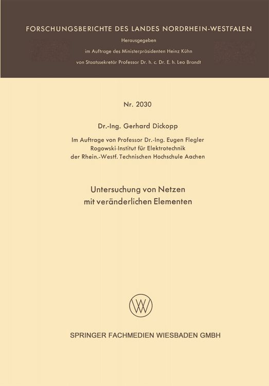 Produktbild: Untersuchung von Netzen mit ver&auml;nderlichen Elementen