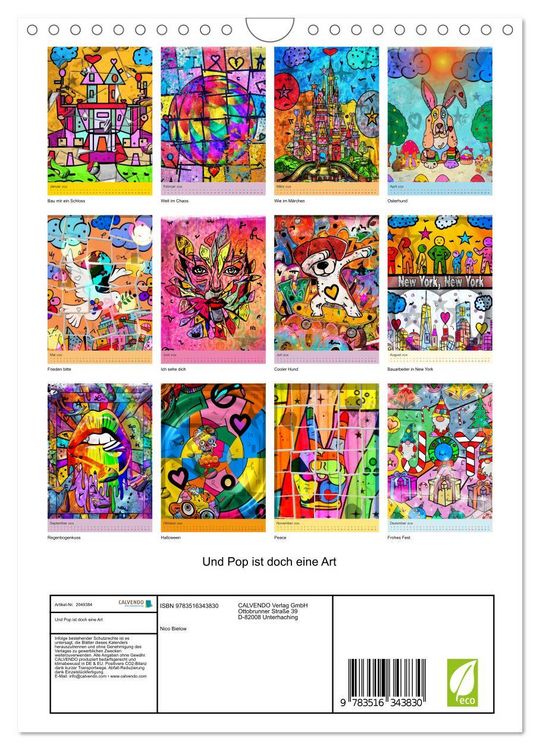 Produktbild: Und Pop ist doch eine Art (Wandkalender 2026 DIN A4 hoch), CALVENDO Monatskalender
