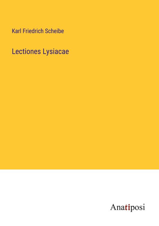Produktbild: Lectiones Lysiacae