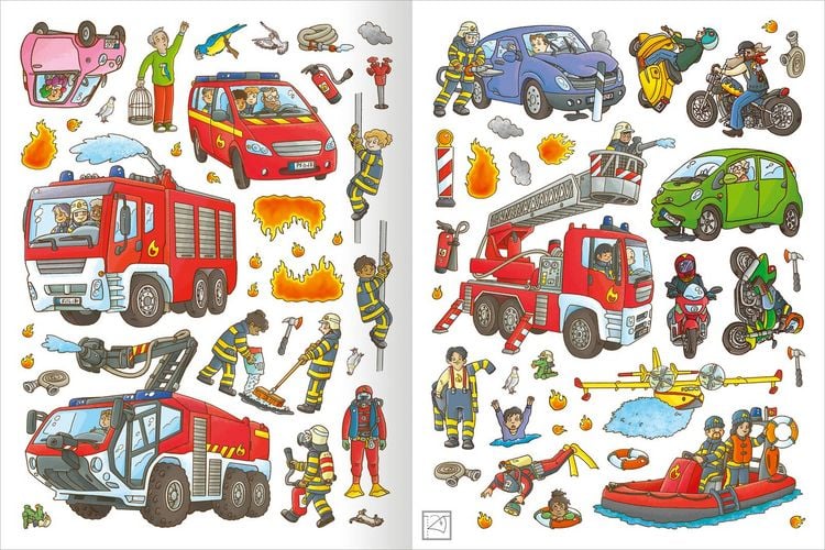 Produktbild: Mein Polizei- und Feuerwehr-Stickerheft