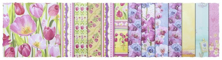 Produktbild: URSUS Spezialpapiere Design Paper Pack Glitter Flowerbomb, 30 Blatt
