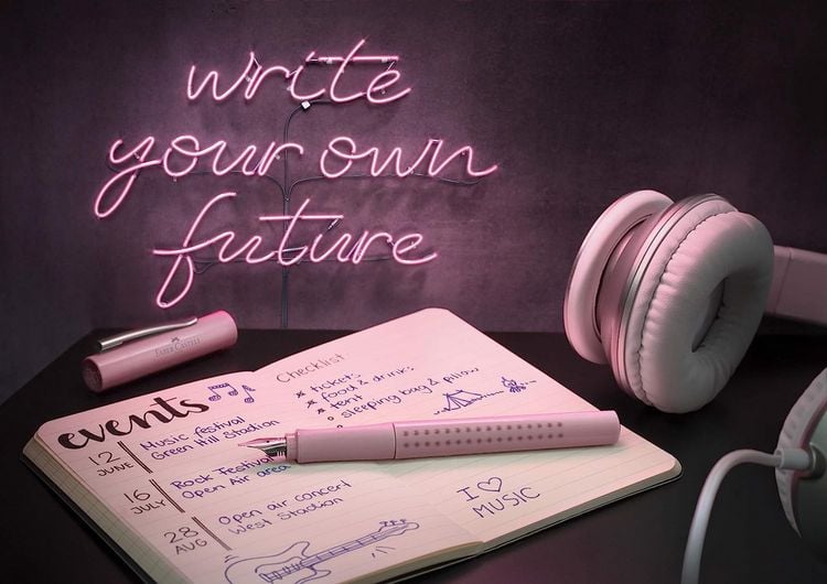 Produktbild: Faber-Castell Schreibset Sparkle rose shadows BK