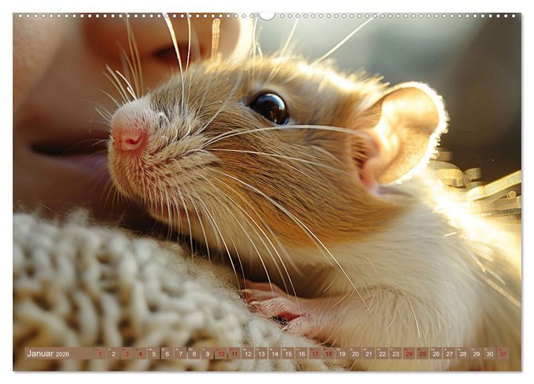 Produktbild: Mein bester Kumpel ist eine Ratte (Wandkalender 2026 DIN A2 quer), CALVENDO Monatskalender
