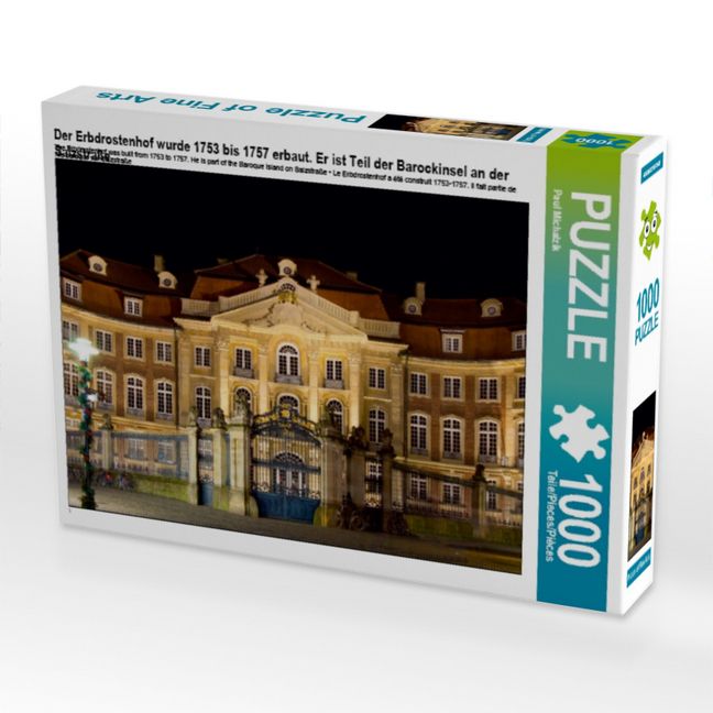 Produktbild: CALVENDO Puzzle Der Erbdrostenhof wurde 1753 bis 1757 erbaut. Er ist Teil der Barockinsel an der Salzstra&szlig;e | 1000 Teile Lege-Gr&ouml;&szlig;e 64x48cm Foto-Puzzle f&uuml;r gl&uuml;ckliche Stunden