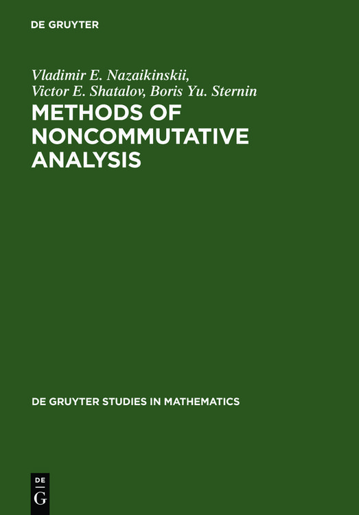 Produktbild: Methods of Noncommutative Analysis