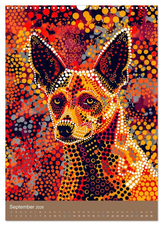 Produktbild: Wildes Australien - Tiere im Stile der Aborigine-Kunst (Wandkalender 2026 DIN A3 hoch), CALVENDO Monatskalender