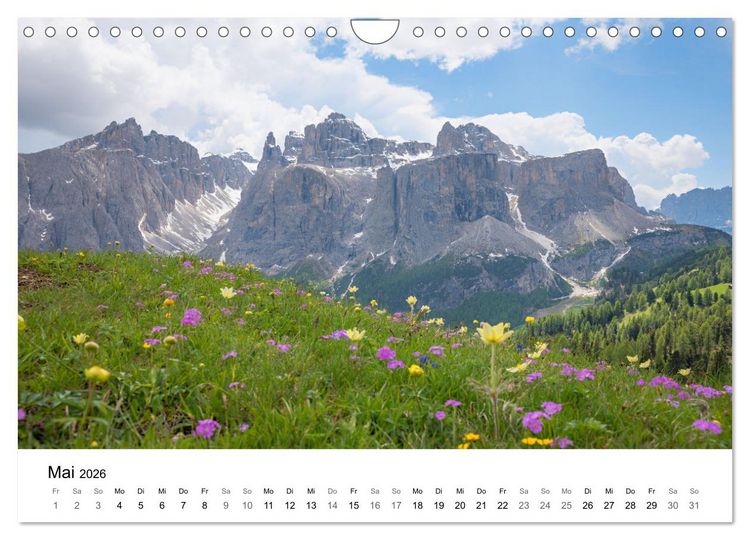 Produktbild: Wanderziele S&uuml;dtiroler Dolomiten - Region Gadertal und Buchenstein (Wandkalender 2026 DIN A4 quer), CALVENDO Monatskalender