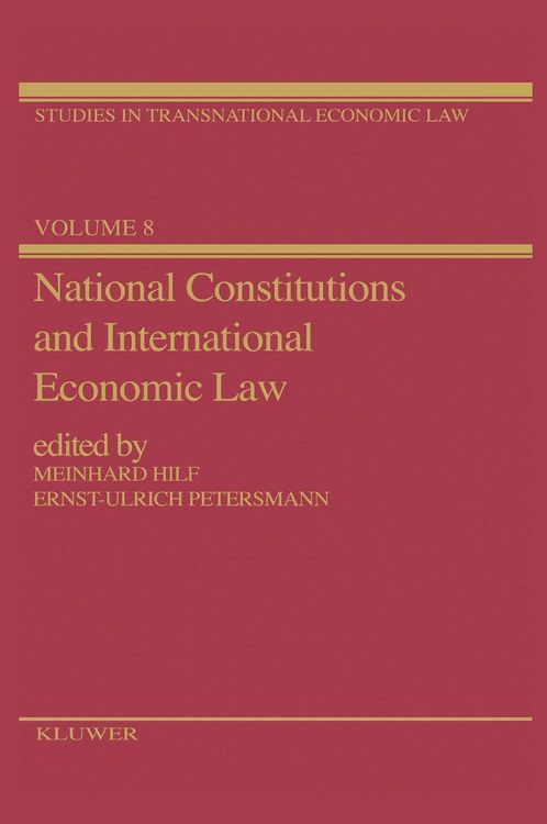 Produktbild: National Constitutions and International Economic Law