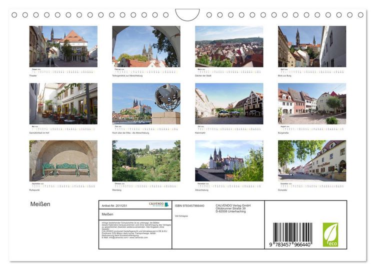Produktbild: Mei&szlig;en (Wandkalender 2026 DIN A4 quer), CALVENDO Monatskalender