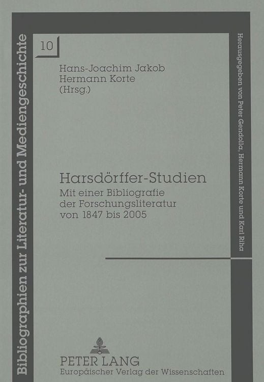 Produktbild: Harsd&ouml;rffer-Studien / Bibliographien zur Literatur- und Mediengeschichte Bd. 10