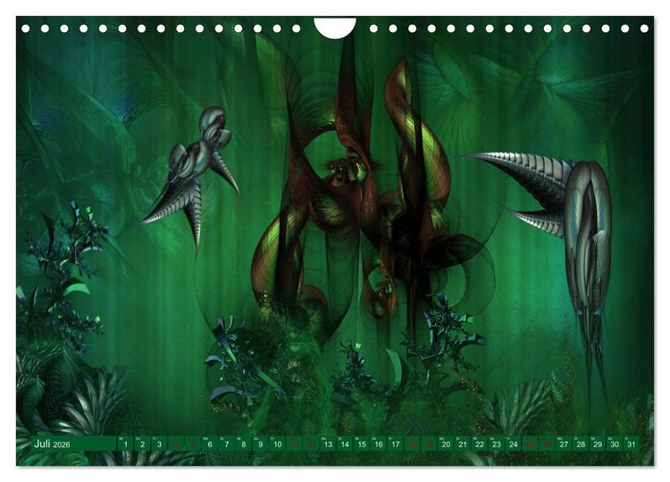 Produktbild: Fraktale Fantasiewelten (Wandkalender 2026 DIN A4 quer), CALVENDO Monatskalender