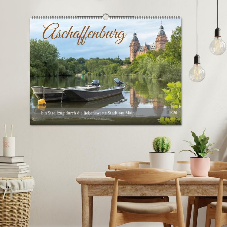Produktbild: Aschaffenburg - Ein Streifzug durch die liebenswerte Stadt am Main (Wandkalender 2026 DIN A2 quer), CALVENDO Monatskalender